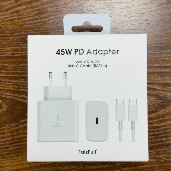 СЗУ блок+кабель FaizFull FC236 C-C WHITE 45W (real 35, t12v) СЗУ блок+кабель FaizFull FC236 C-C WHITE 45W (real 35, t12v)