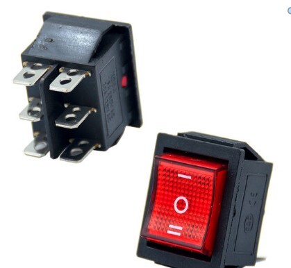 Клавишный рокерный переключатель ON-OFF-ON широкая клавиша 10А/250V на 6 контаков IRS-203-1С 50-500 Клавишный рокерный переключатель ON-OFF-ON широкая клавиша 10А/250V на 6 контаков IRS-203-1С 50-500